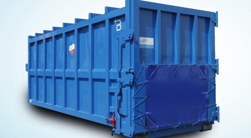Container per pressa triconici (con porta a libro o basculante idraulica)